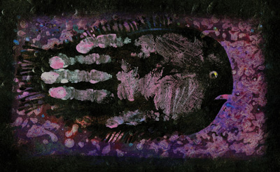 Wojciech Nadratowski, Grające wyspy, akryl na kartonie, 16×25 cm, 2007