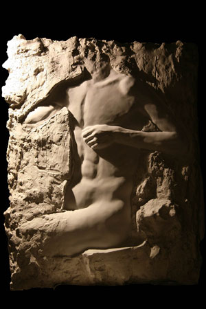 Kaja Gracjan - 'Tors', gips, wys 130 cm, 2007